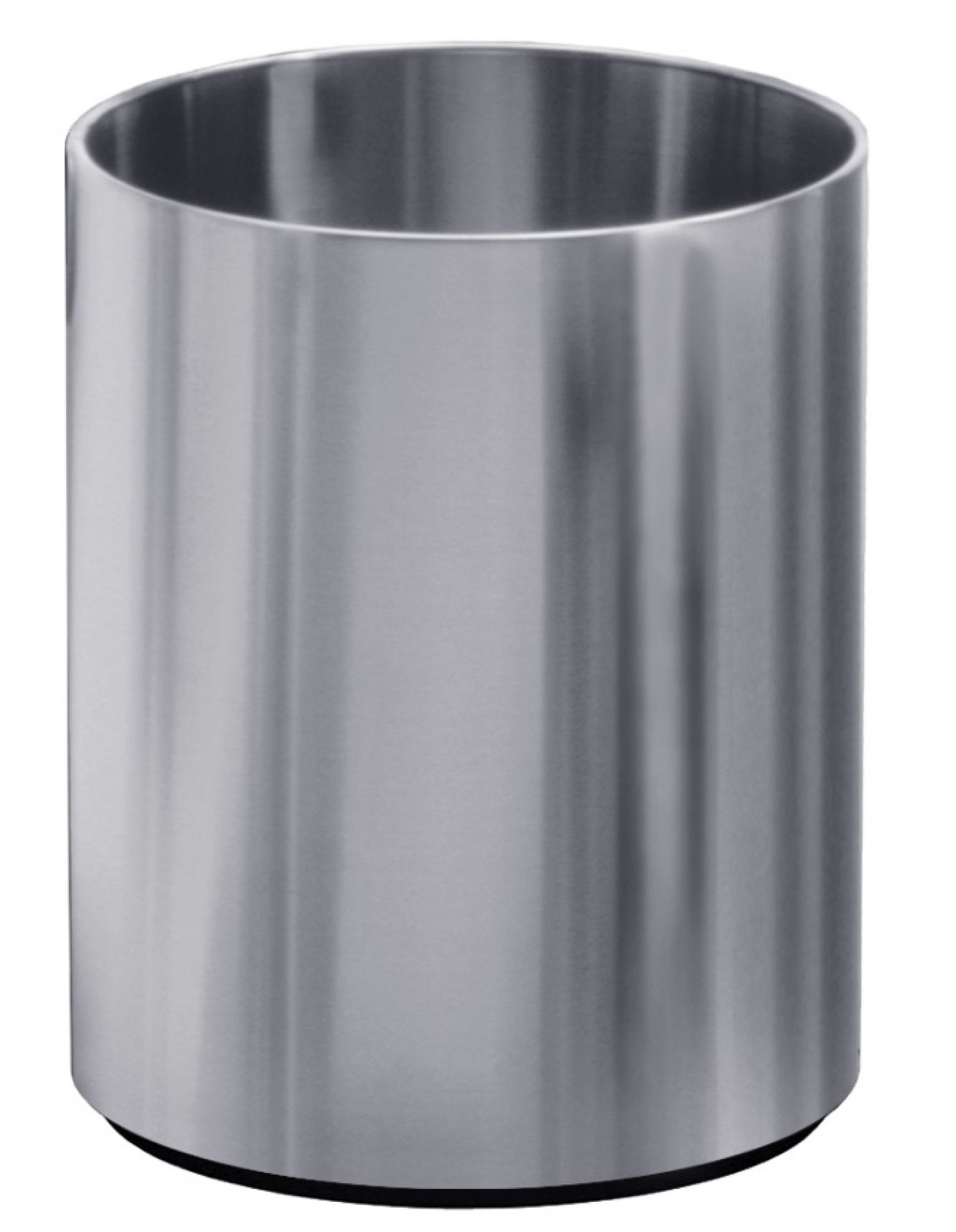 Nox Papierkorb von Rexite, runder Edelstahl-Abfalleimer für Büro oder Zuhause.